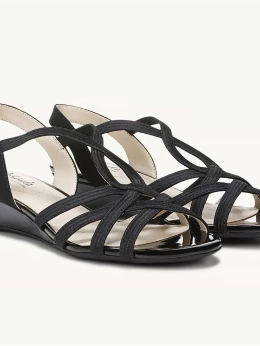 New! Life Stride Women’s Classic Black Strappy Women's Slingback Sandals Size 9